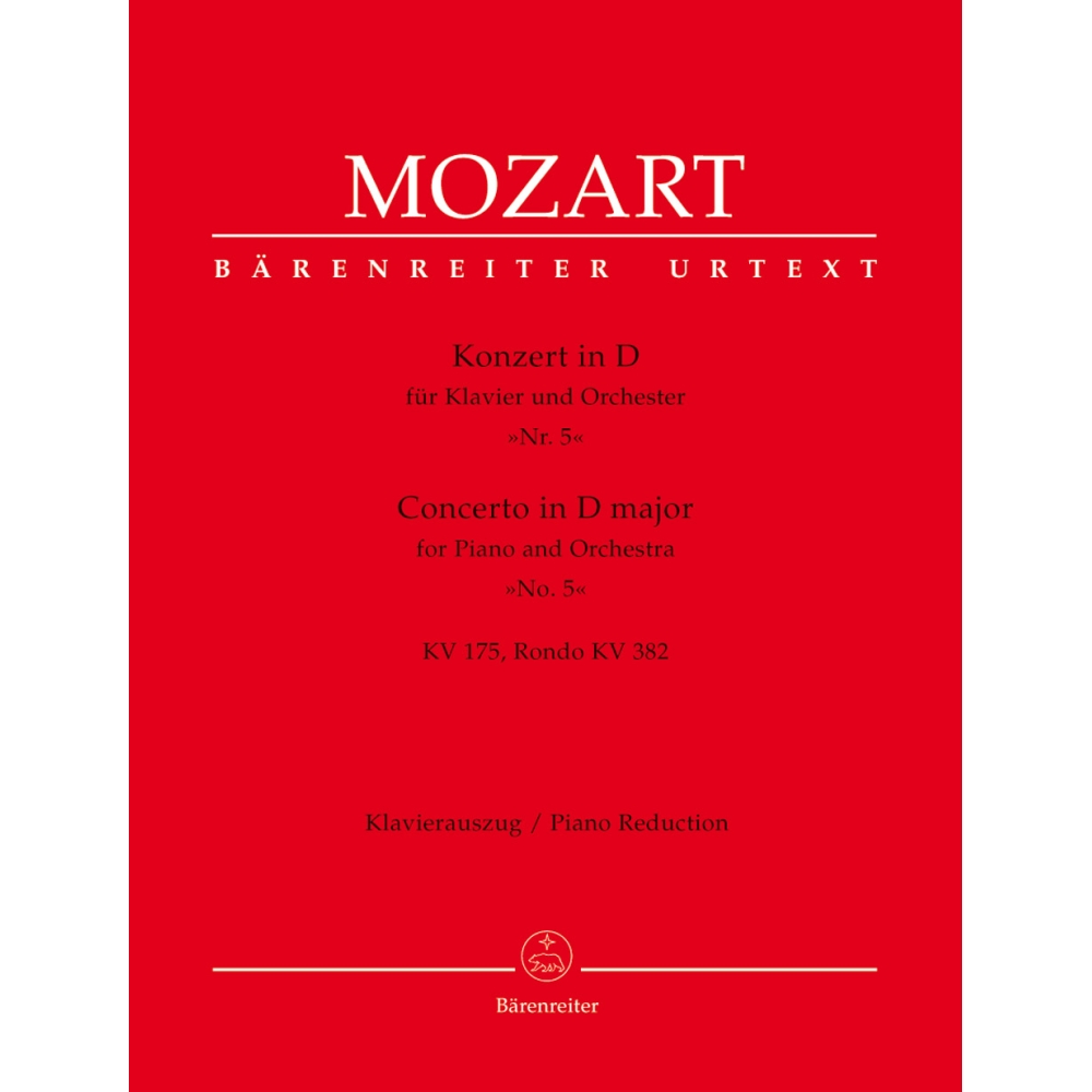 Mozart W.A. - Concerto for Piano No. 5 in D (K.175) & Concert Rondo in D (K.382)