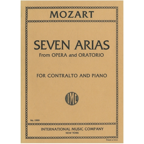 Mozart, W A - 7 Arias for Alto & Piano