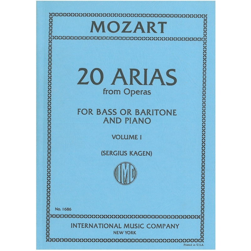 Mozart, W A - 20 Arias fro Operas Volume 1