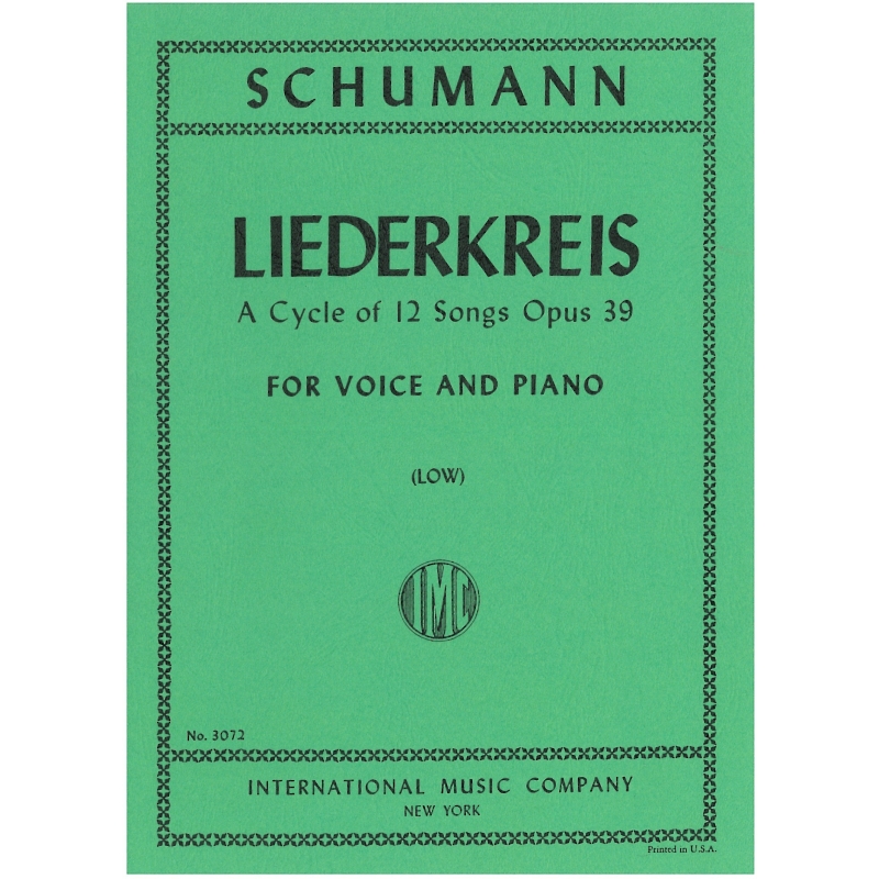 Schumann, Robert - LIEDERKREIS Op39 L Vce Pft 