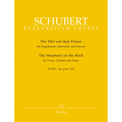 Schubert F. - Shepherd on the Rock, Op.posth.129 (D.965) (G) (Urtext).