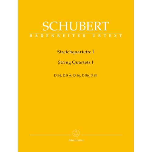 Schubert F. - String Quartets, Vol. 1, (D.94, 8A, 46, 86,.89) (Urtext).