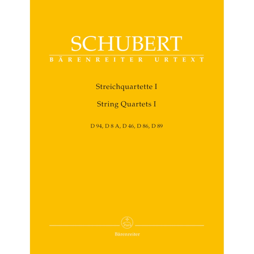 Schubert F. - String Quartets, Vol. 1, (D.94, 8A, 46, 86,.89) (Urtext).