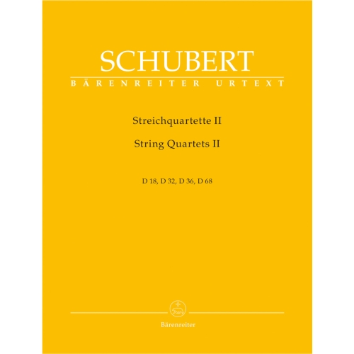 Schubert F. - String Quartets, Vol. 2 (D.18, 32, 36, 68) (Urtext).