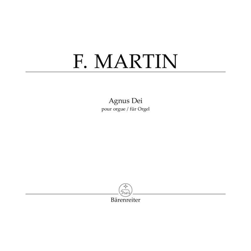 Martin F. - Agnus Dei (1926/1966) from Mass for Double Choir.