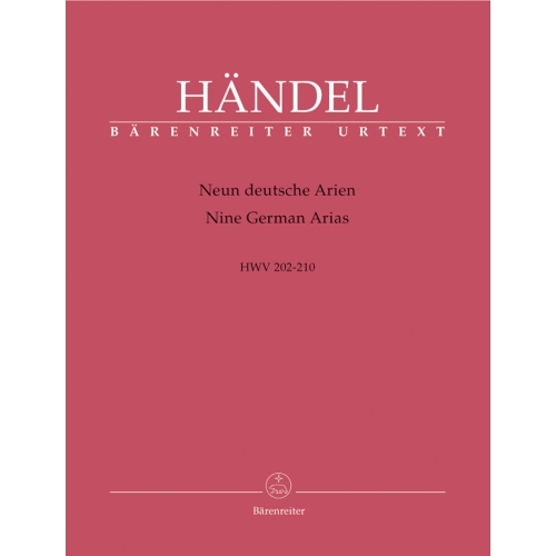 Handel, G F - German Arias (9) (HWV 202-210)  (Urtext).