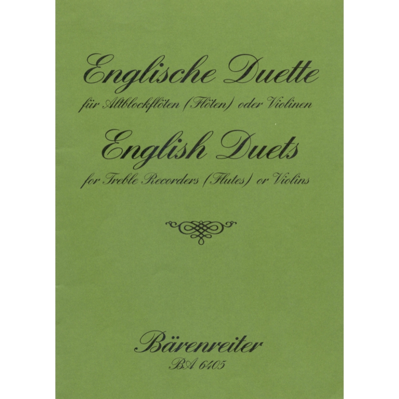 Various Composers - English Duets.  43 Pieces written around 1700.