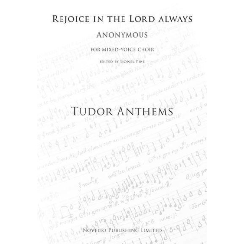 Rejoice In The Lord Always (Tudor Anthems)