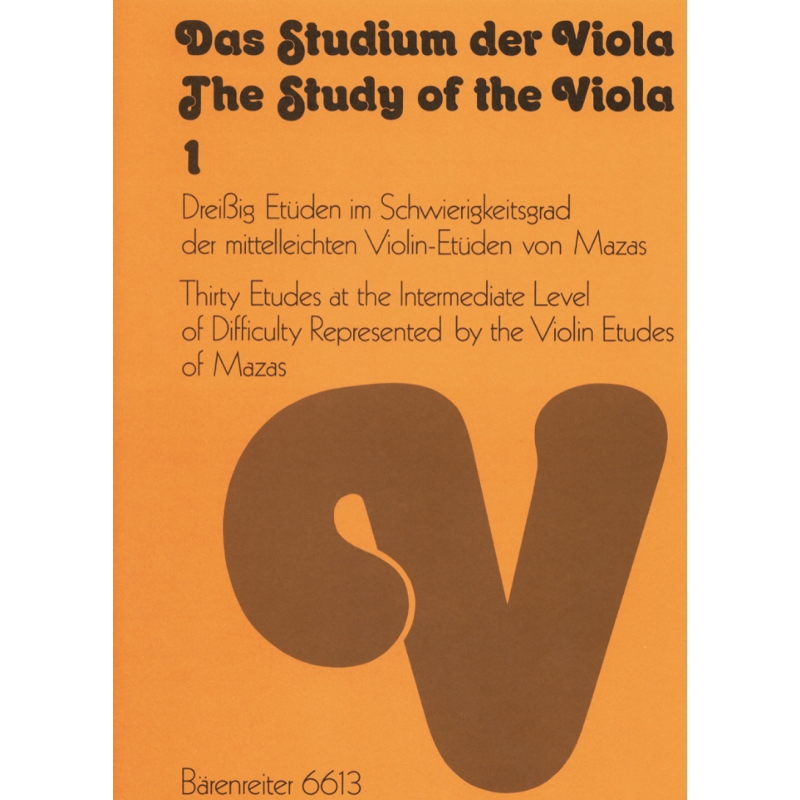 Study of the Viola, Bk.1: 30 Moderately Easy Studies