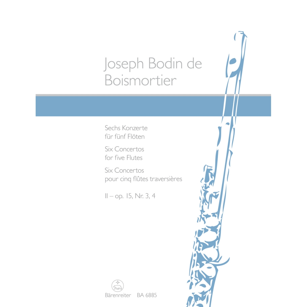 Boismortier J.B. de - Concertos (6), Vol. 2: Op.15/3,4.