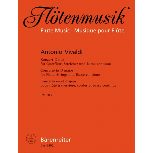 Vivaldi A. - Concerto for Flute in D (RV783) (first edition).