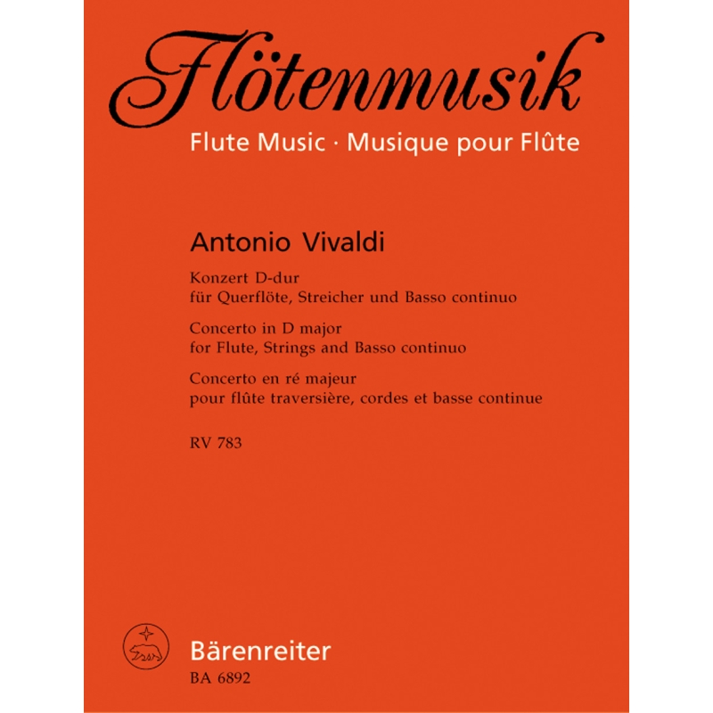 Vivaldi A. - Concerto for Flute in D (RV783) (first edition).