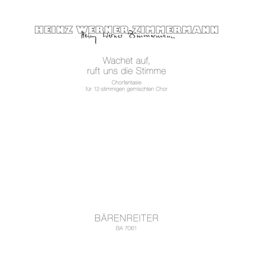 Zimmermann H.W. - Wachet auf, ruft uns die Stimme. Choral fantasy (1979) (G).