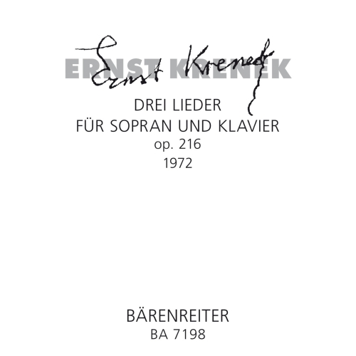 Krenek E. - Lieder, Drei...