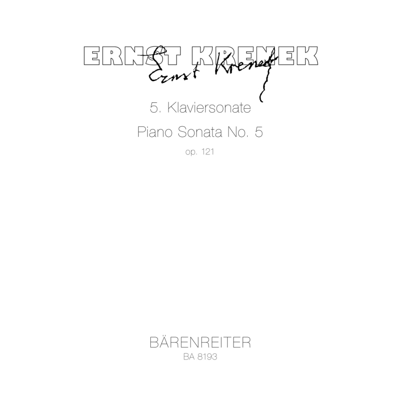 Krenek E. - Piano Sonata No.5, Op.121 (1950).