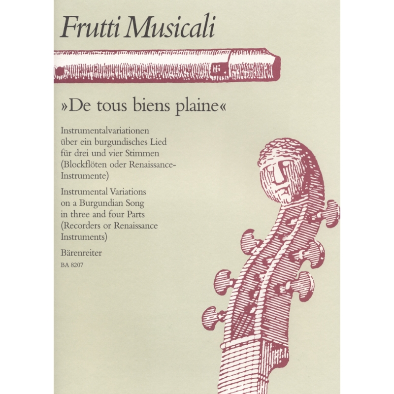 De tous biens plaine. Variations on a Burgundian Song.