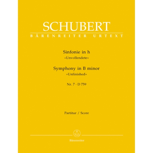 Schubert F. - Symphony No.7 in B minor (D.759)  (Unfinished) (Urtext).