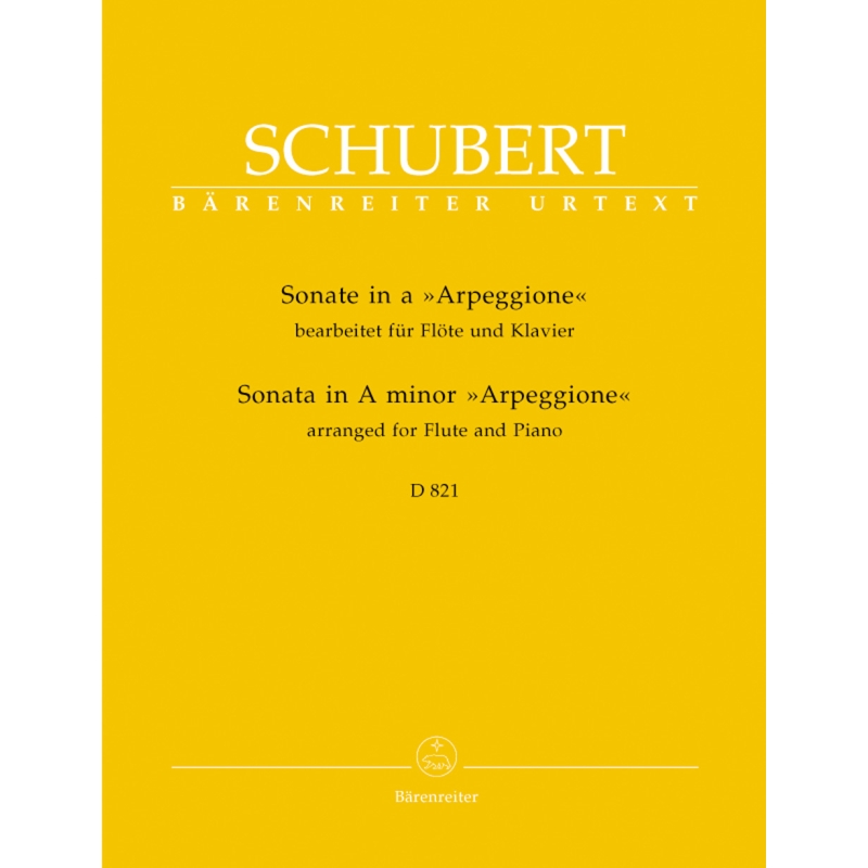 Schubert F. - Arpeggione Sonata in A minor (D.821) arranged for Flute.