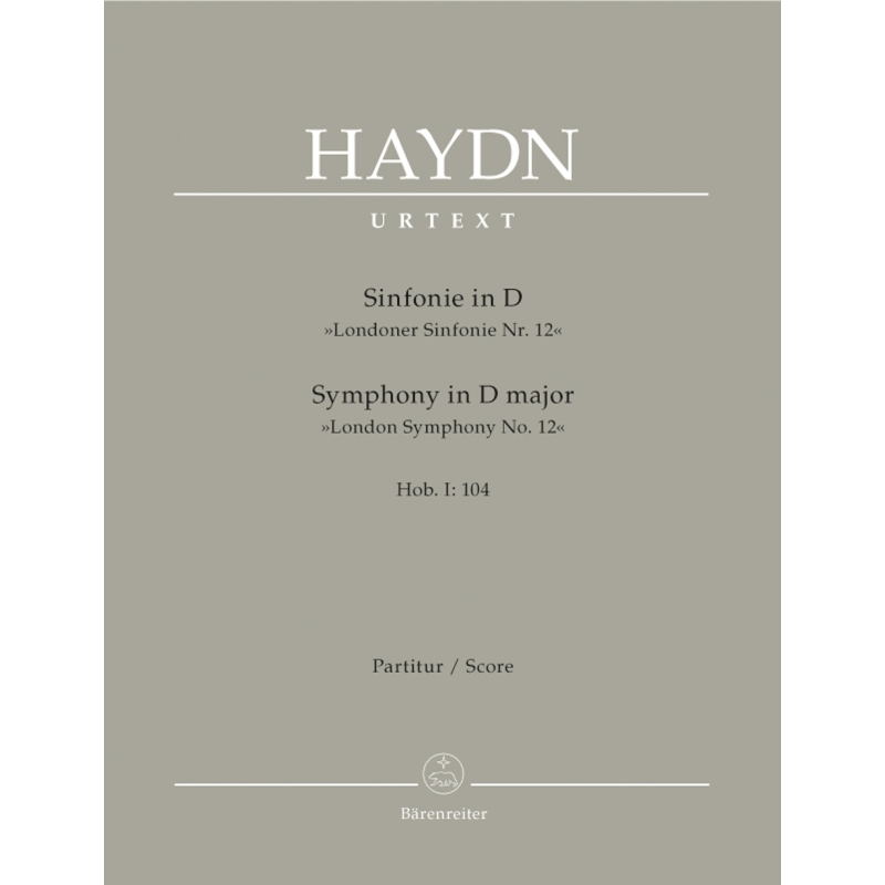 Haydn F.J. - Symphony No.104 in D (London) (Hob.I:104) (London No.12) (Urtext).