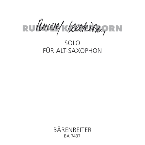 Kelterborn R. - Solo for...