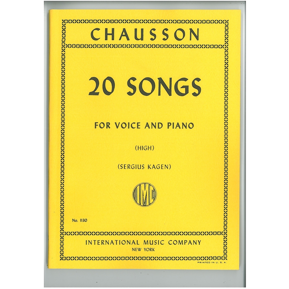 Chausson, Ernest - 20 SONGS 
