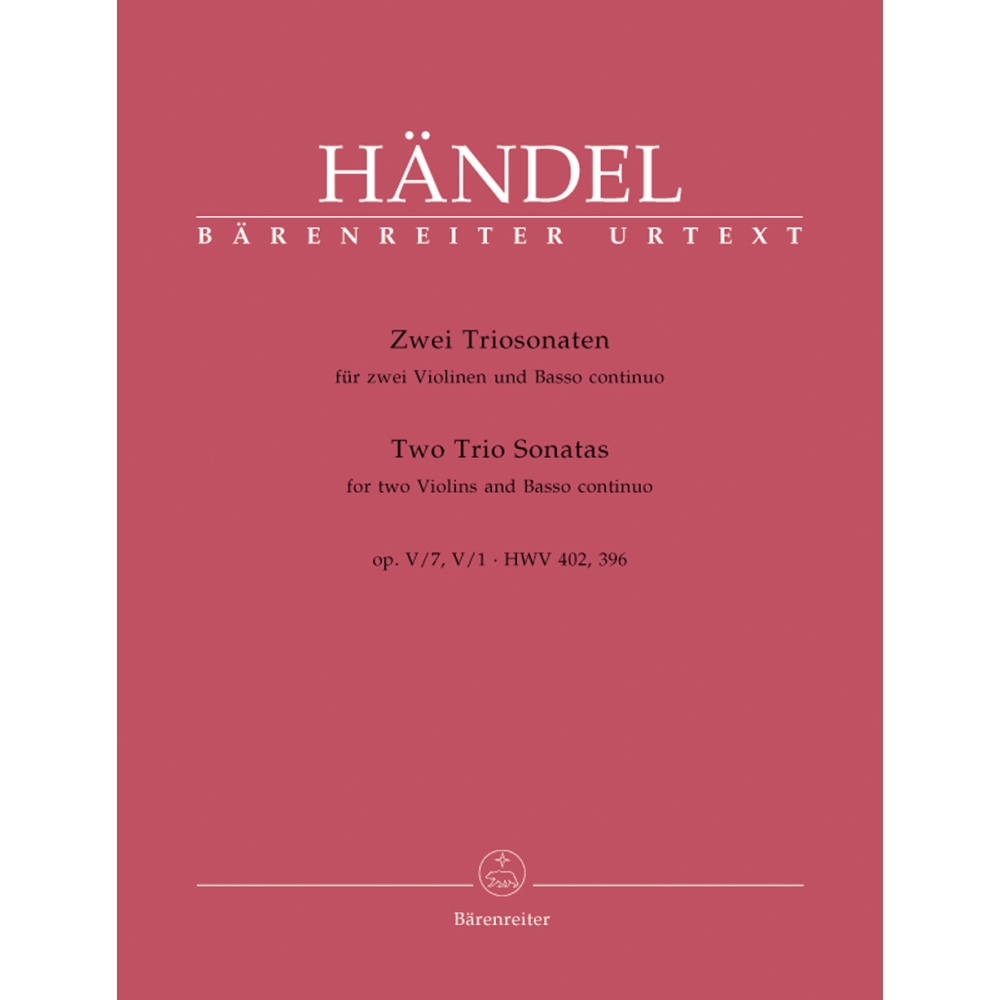 Handel G.F. - Trio Sonatas (2), Op.5/1 & 7 (HWV 396 A maj: HWV 402 B-flat maj)