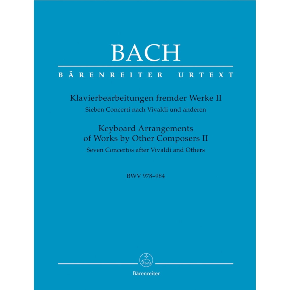 Bach J.S. - Keyboard Arrangements of Works by Other Composers II (Urtext).