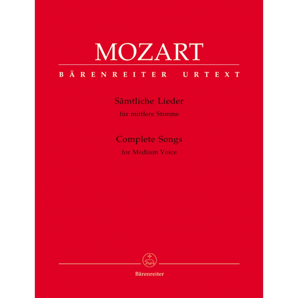 Mozart, W A - Songs for Medium Voice, Complete (Urtext).
