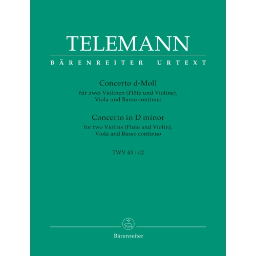 Telemann G.P. - Concerto in D minor (TWV 43:D4) (Urtext).