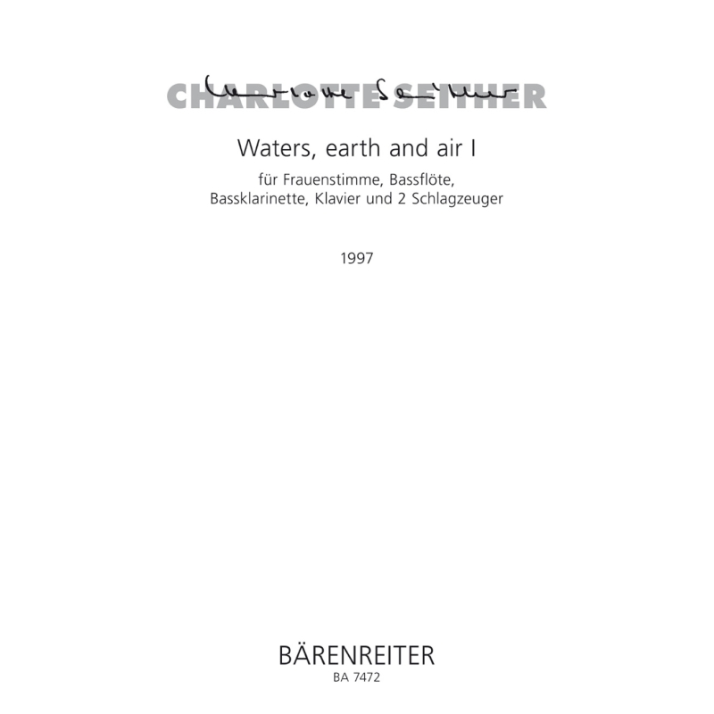 Seither C. - waters, earth and air I (1997).
