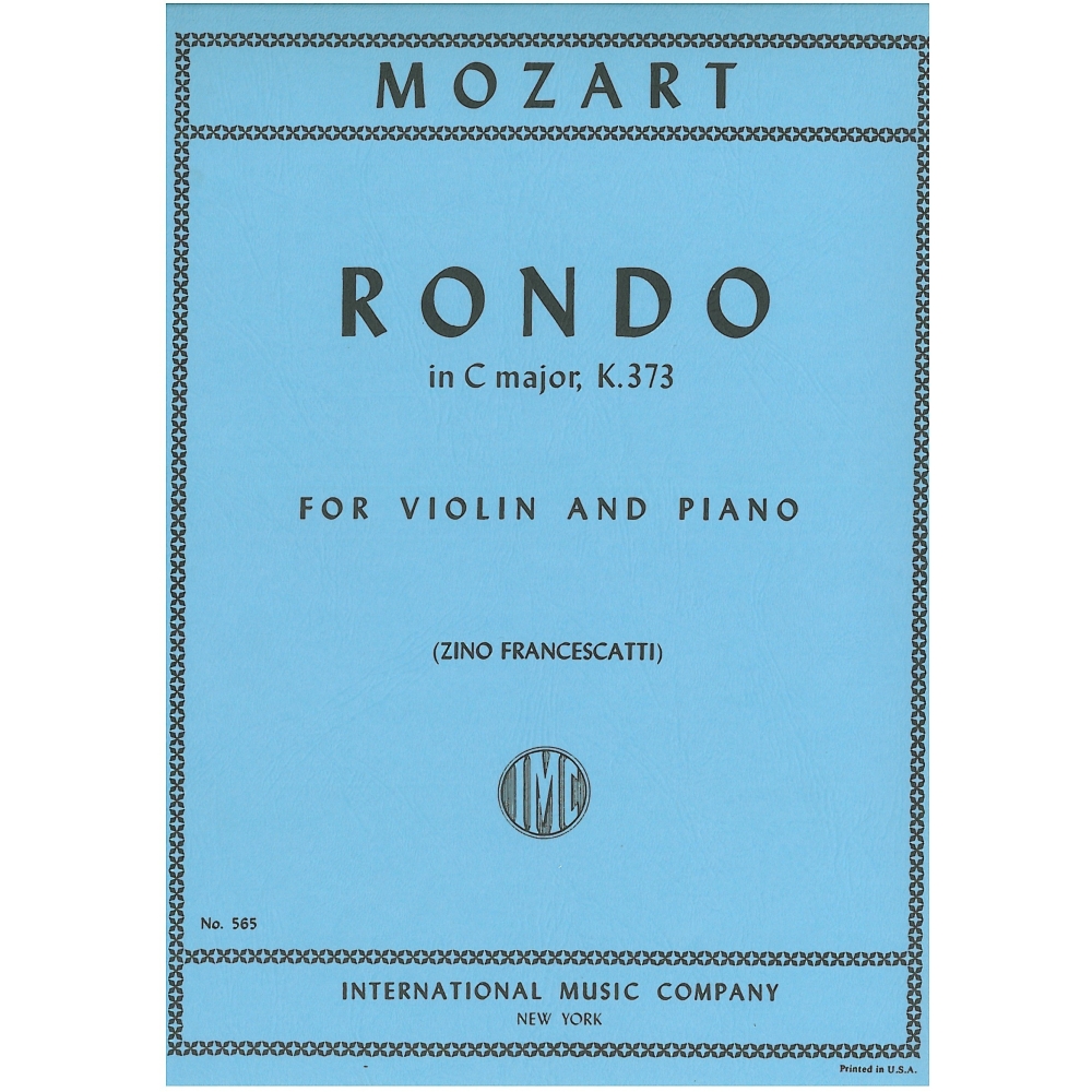 Mozart, Wolfgang Amadeus - Rondo in C major K373