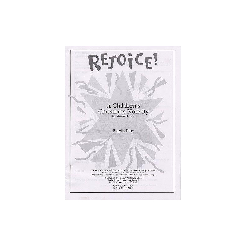 Hedger, Alison - Rejoice! A Childrens Christmas Nativity (Pupils Book)