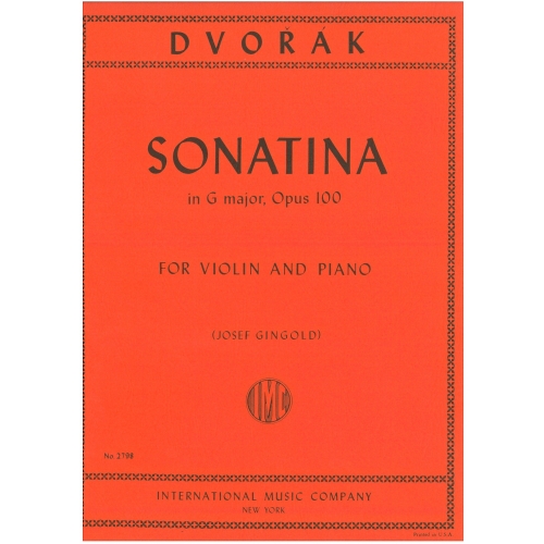 Dvorak, Antonin - Sonatina in G major, op 100