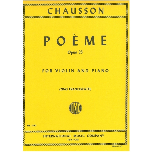 Chausson, Ernest - Poeme op.25 