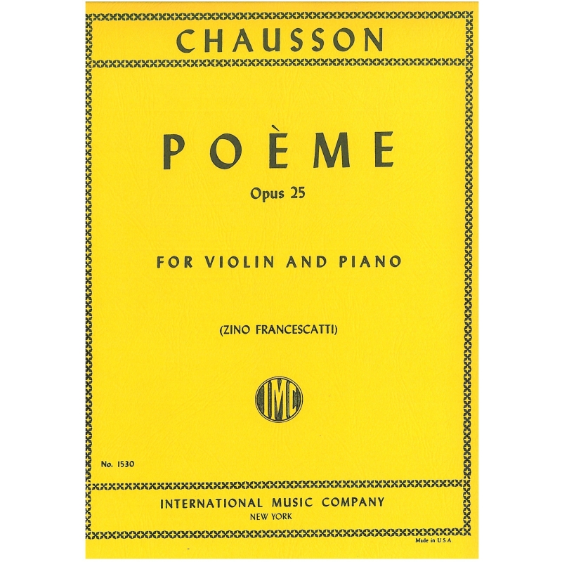 Chausson, Ernest - Poeme, op 25