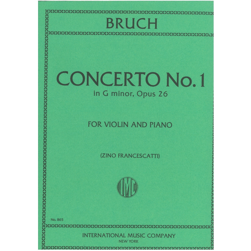 Bruch Concerto No. 1 in G minor Op. 26 for Violin and Piano