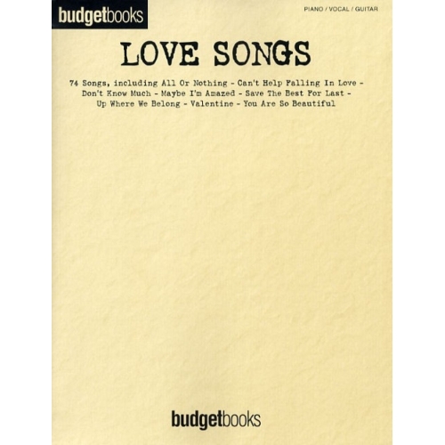 Budgetbooks: Love Songs