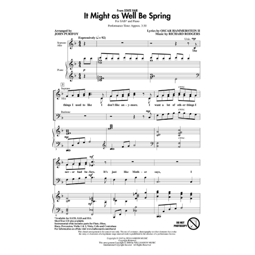 Richard Rodgers: It Might As Well Be Spring (State Fair) - SAB