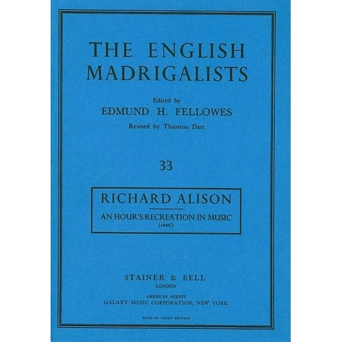 Alison, Richard - An Hour’s Recreation in Musicke (1606)