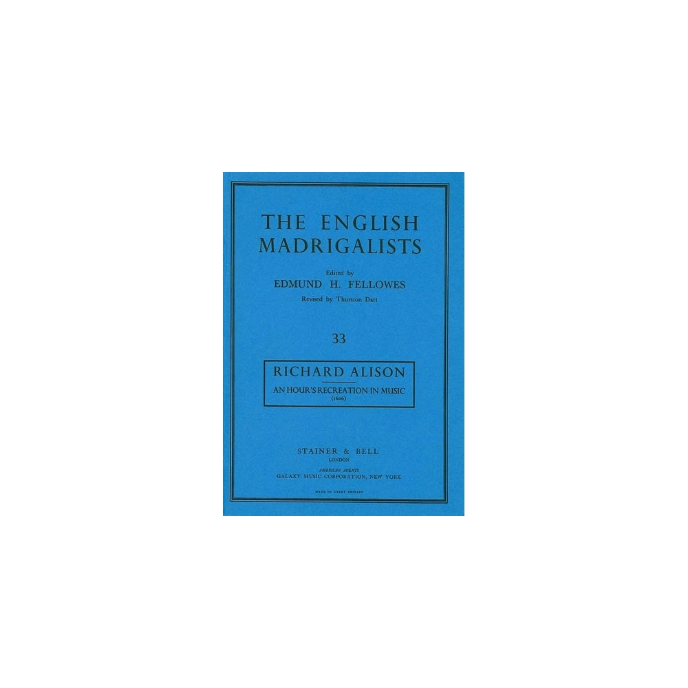 Alison, Richard - An Hour’s Recreation in Musicke (1606)