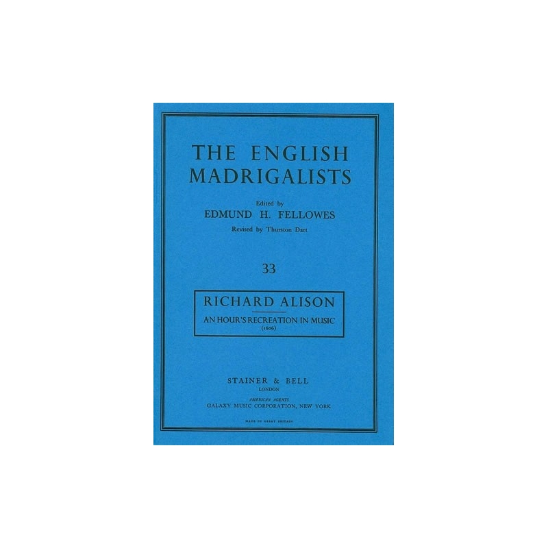 Alison, Richard - An Hour’s Recreation in Musicke (1606)