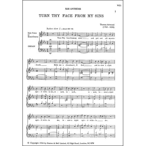Attwood, Thomas - Turn thy...