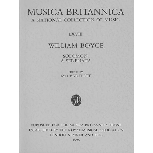 Boyce, William - Solomon: A...