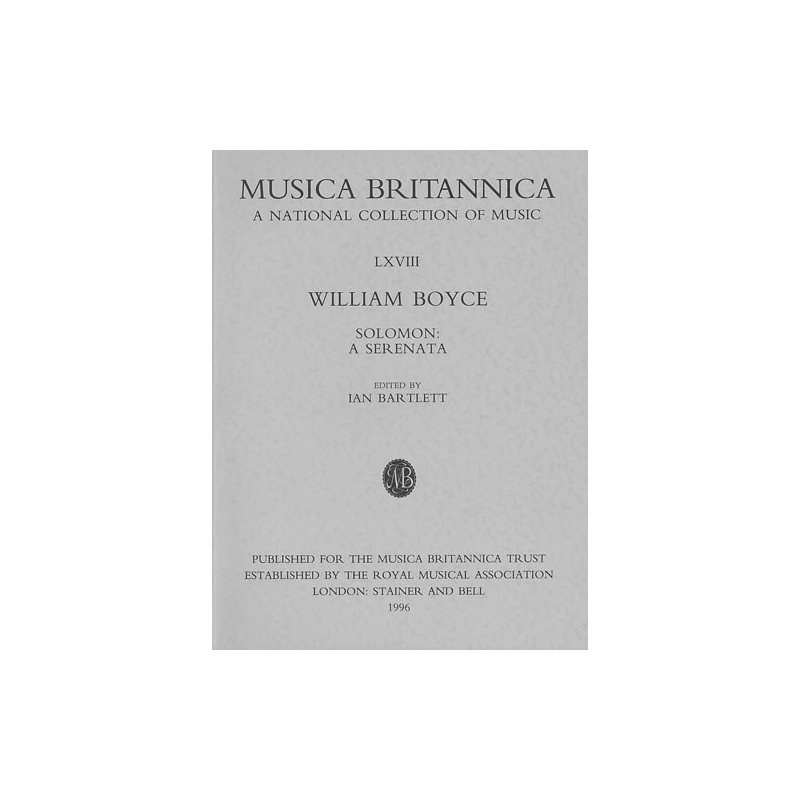 Boyce, William - Solomon: A Serenata