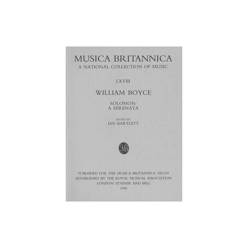 Boyce, William - Solomon: A Serenata