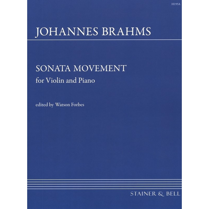 Brahms, J - Sonata Movement (Sonatensatz, 1853) with Piano