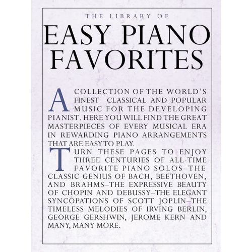 The Library Of Easy Piano...