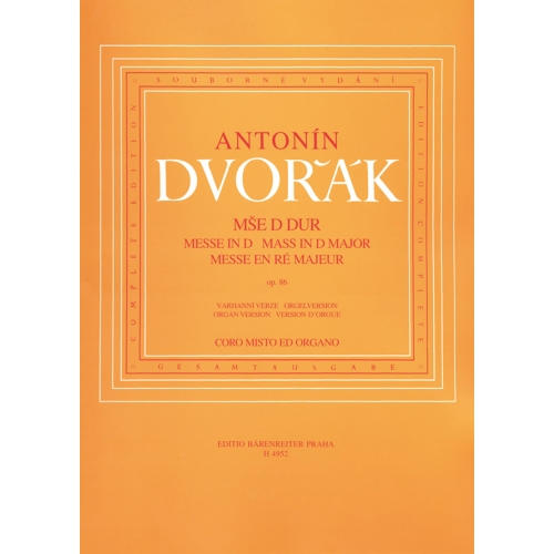 Dvorak A. - Mass in D major Op. 86 (organ version)