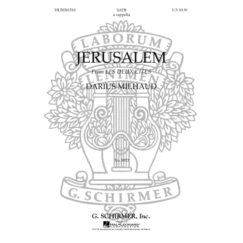 Milhaud, Darius - Jerusalem