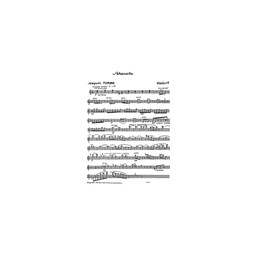 Turina: Serenata for String Quartet (Parts)